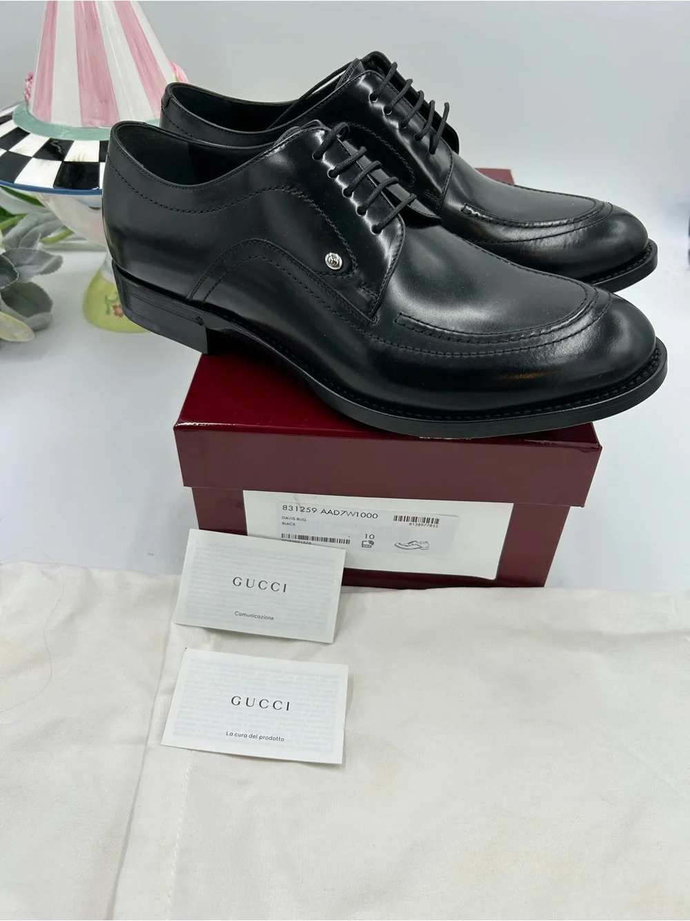 Men's Gucci, Jasper Leather, Derby shoes size 10 fit 11 US made in Italy